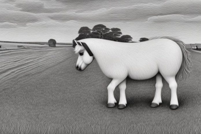 A shetland pony in a rural setting in margate