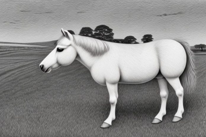 A shetland pony in a rural setting in mthatha