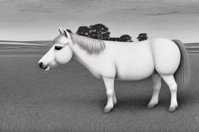 A shetland pony in a rural setting in aliwal north