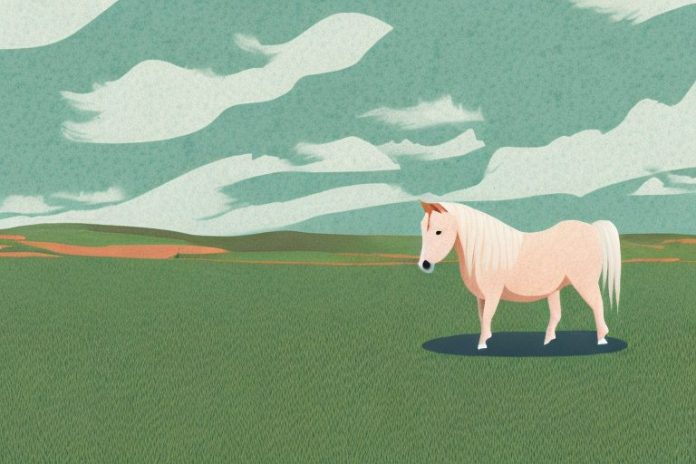 A shetland pony in a rural landscape in jeffreys bay