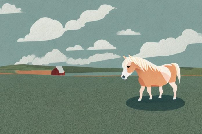 A shetland pony in a rural setting in virginia