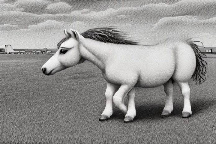 A shetland pony in a rural setting in soweto