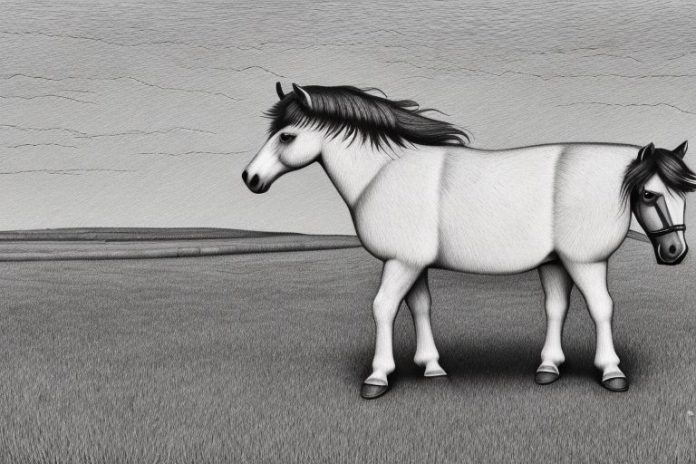 A shetland pony in a rural setting in germiston