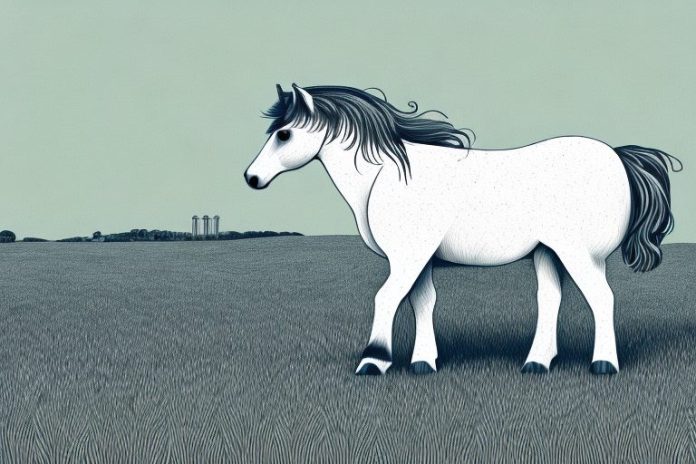 A shetland pony in a field in louis trichardt