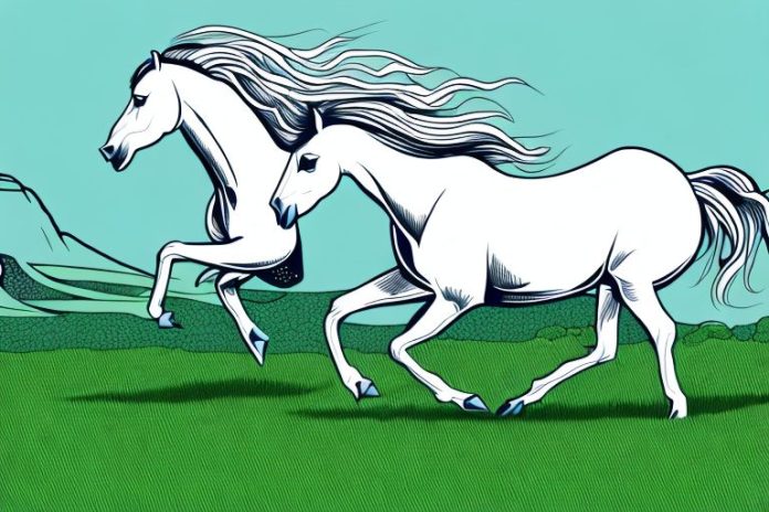 A fjord horse galloping through a grassy landscape in kwa zulu natal