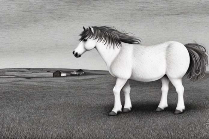 A shetland pony horse in a rural setting in modimolle