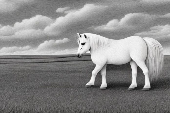 A shetland pony in a rural setting in standerton