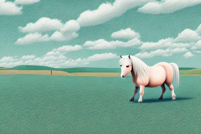 A shetland pony in a rural setting in barberton