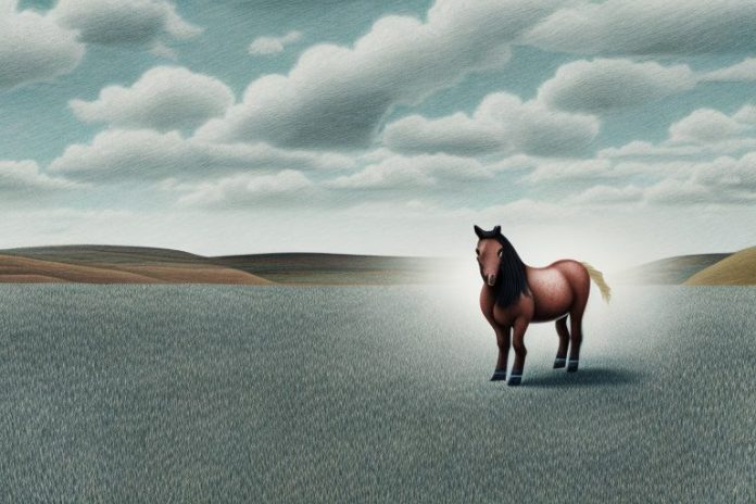 A shetland pony in a rural setting in kimberley
