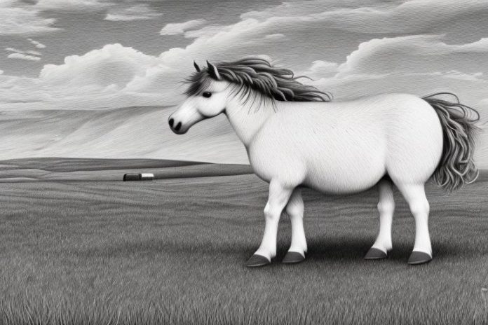 A shetland pony in a rural setting in colesberg