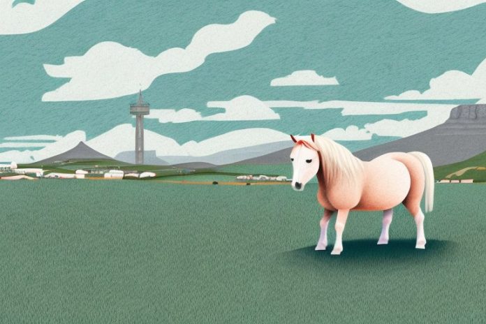 A shetland pony in a rural setting in cape town