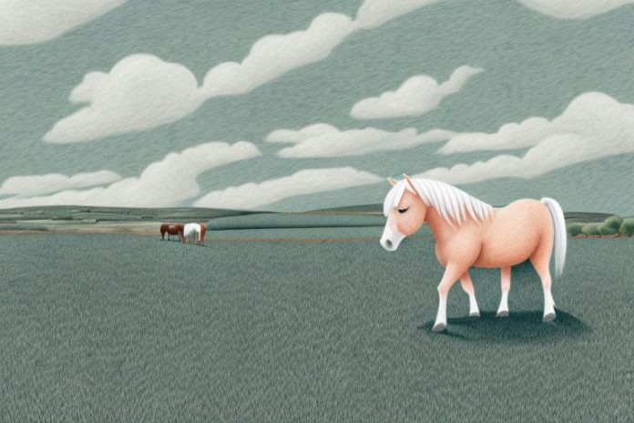 A shetland pony in a rural setting in worcester