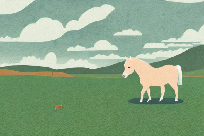 A shetland pony in a rural landscape in knysna