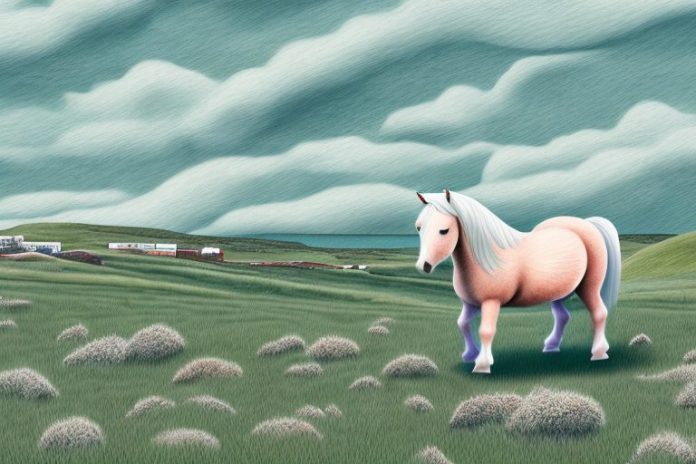 A shetland pony in a rural setting in mossel bay