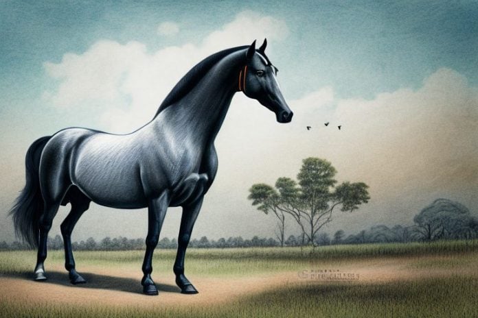 A tennessee walking horse in a rural setting in durban