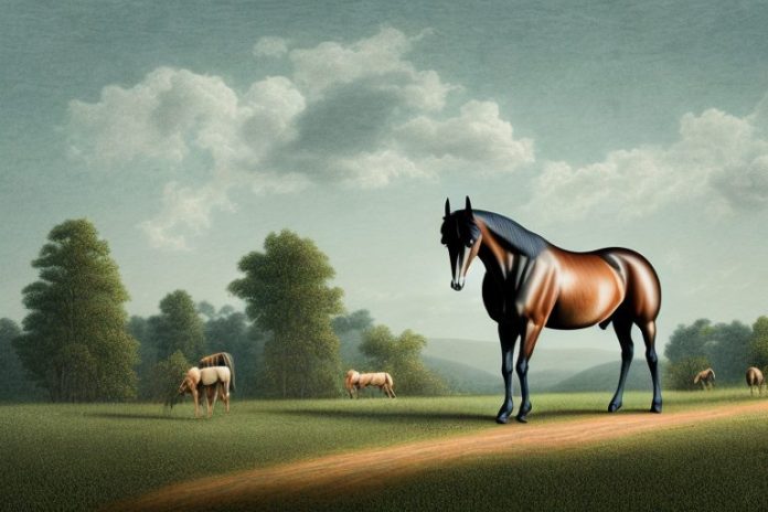 A tennessee walking horse in a rural landscape in pietermaritzburg