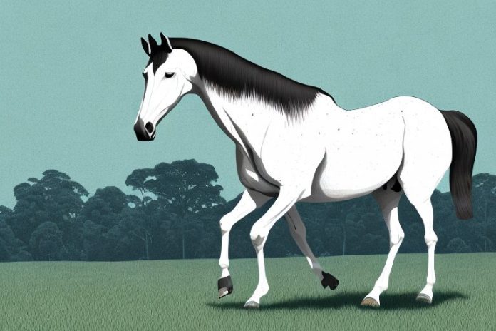 A tennessee walking horse in a pasture in tongaat