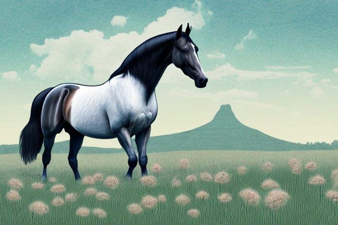 A tennessee walking horse in a field in westville
