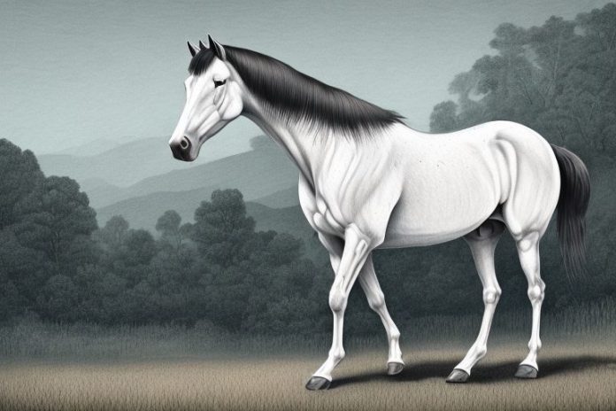 A tennessee walking horse in a rural setting in pinetown
