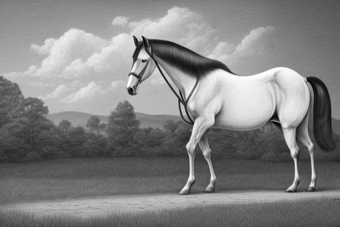 A tennessee walking horse in a rural setting in empangeni