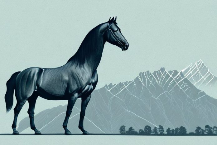 A tennessee walking horse in a queenstown