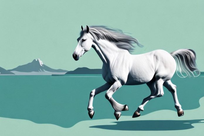 A majestic fjord horse galloping through the richards bay landscape