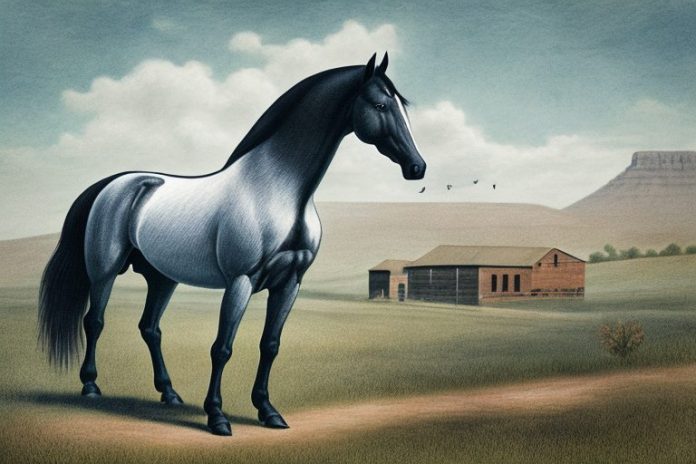 A tennessee walking horse in a rural setting in harrismith