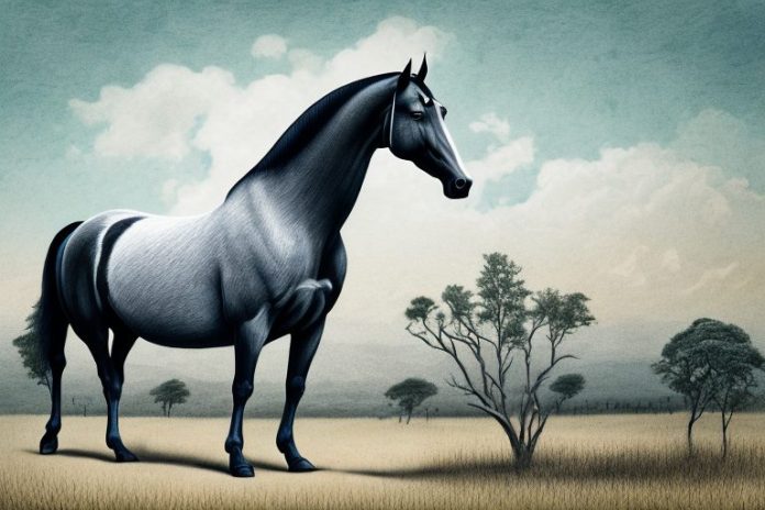 A tennessee walking horse in a rural setting in roodepoort