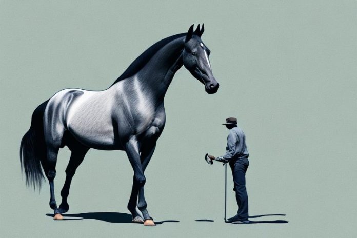 A tennessee walking horse in its natural environment in thohoyandou