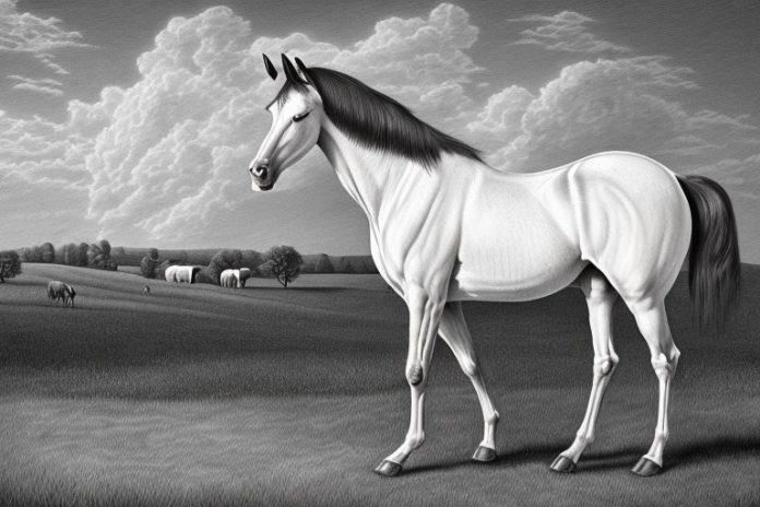 A tennessee walking horse in a rural setting in hazyview