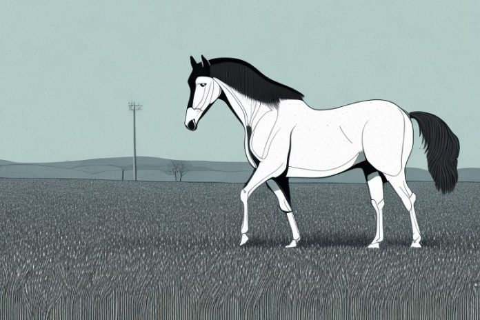 A tennessee walking horse in a field in kimberley
