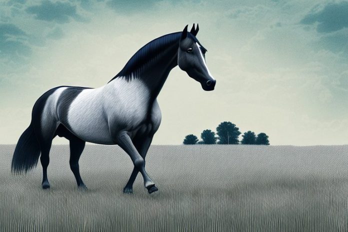 A tennessee walking horse in a field in rustenburg