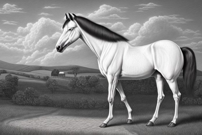 A tennessee walking horse in a rural setting in george