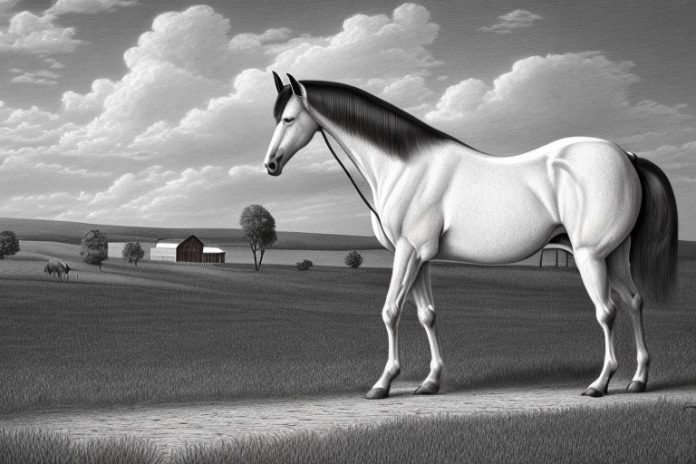A tennessee walking horse in a rural setting in worcester