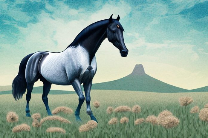 A tennessee walking horse in a field in mossel bay