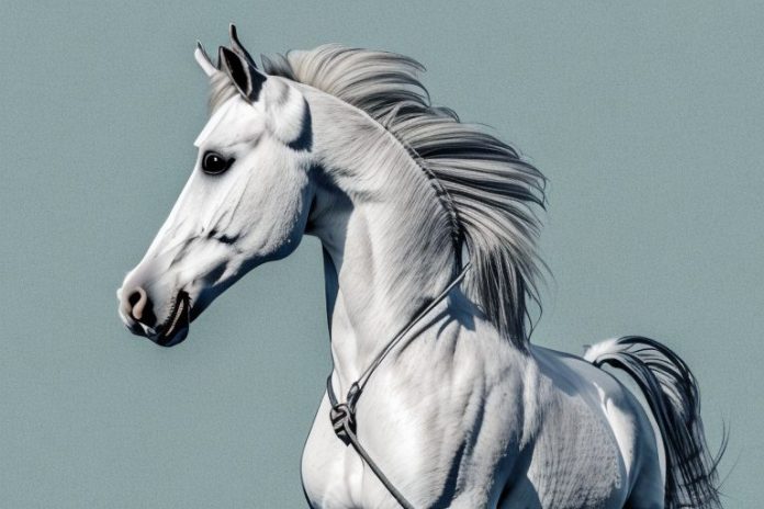An andalusian horse in a rural setting in durban