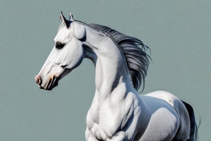An andalusian horse in a rural setting in kwamashu