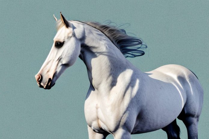 An andalusian horse in a rural setting in empangeni
