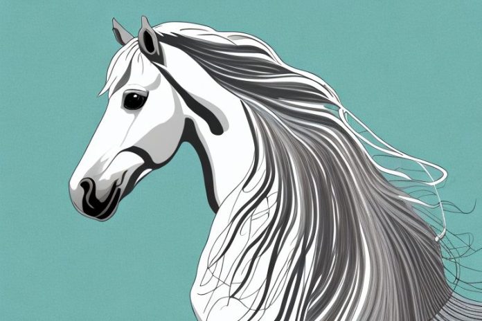 A beautiful andalusian horse in a margate