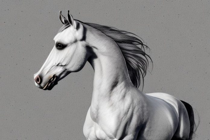 An andalusian horse in a rural setting in grahamstown