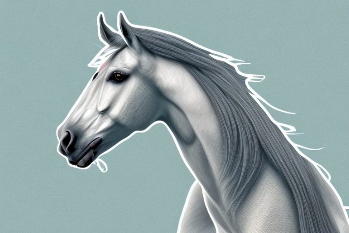 An andalusian horse in a picturesque jeffreys bay landscape