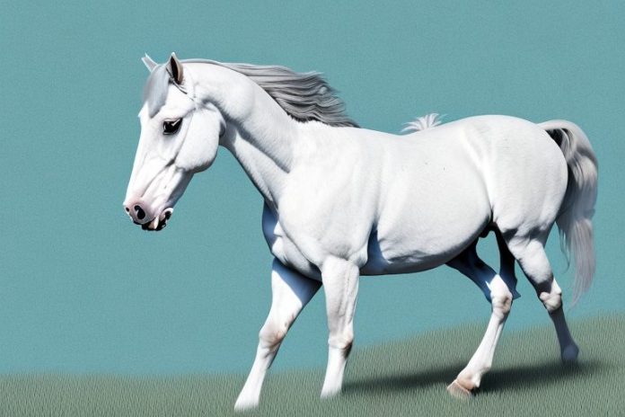 An andalusian horse in a field in welkom