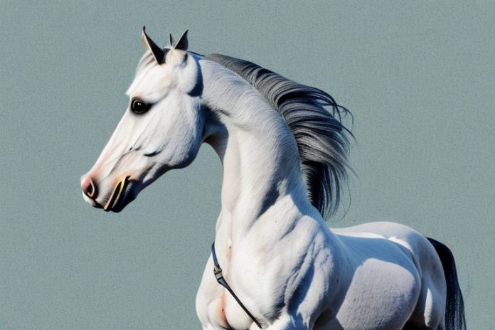 An andalusian horse in a rural setting in kroonstad