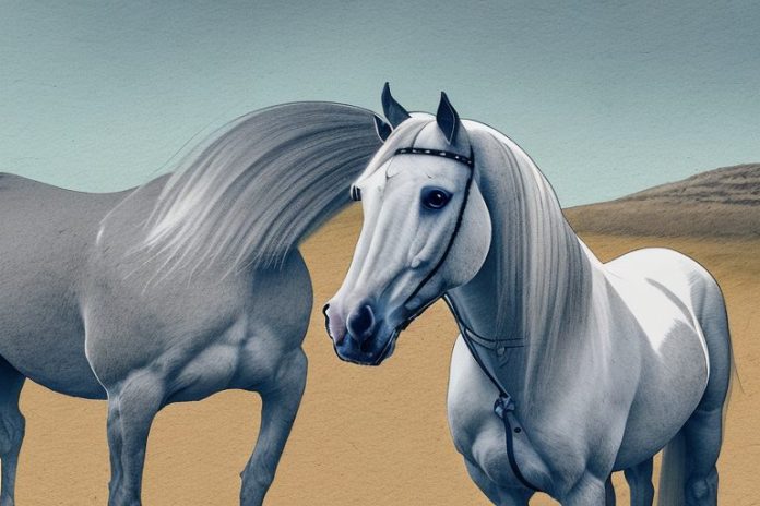 An andalusian horse in a rural setting in bethlehem