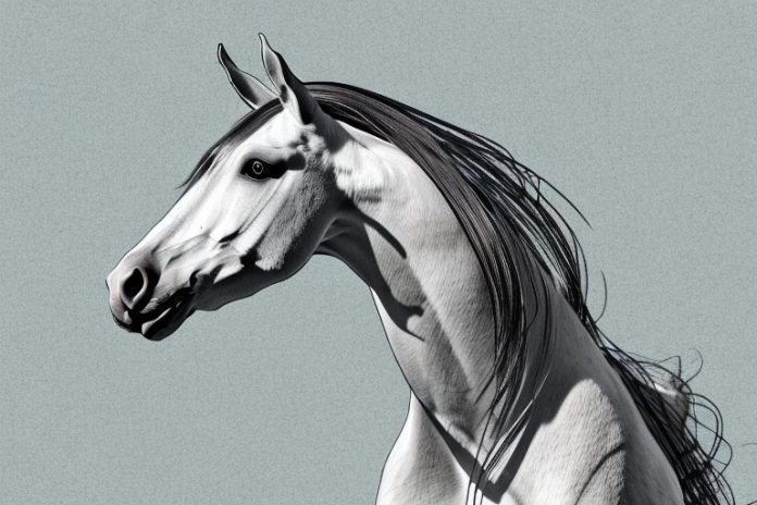 An andalusian horse in a rural setting in pretoria