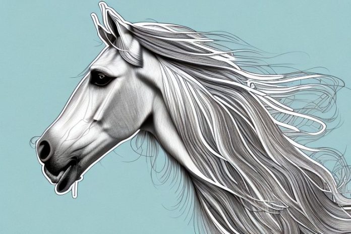 An andalusian horse in a soweto landscape