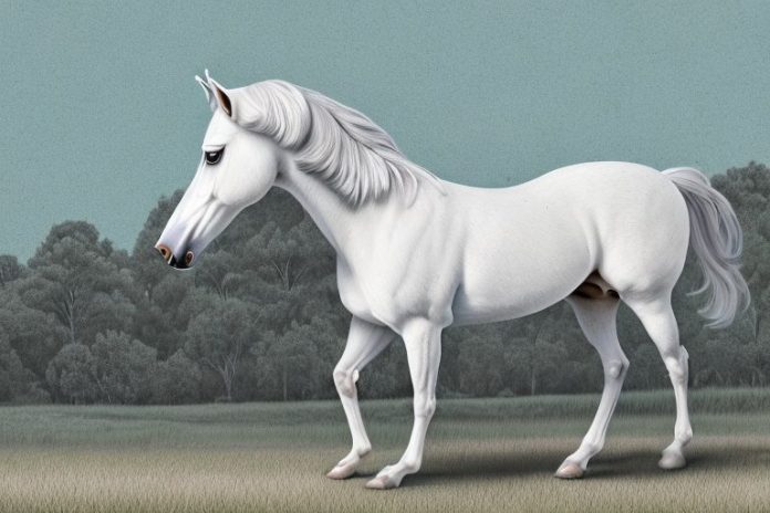 An andalusian horse in a rural setting in greater pretoria