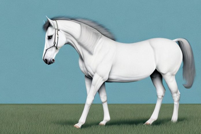 An andalusian horse in a field in vereeniging
