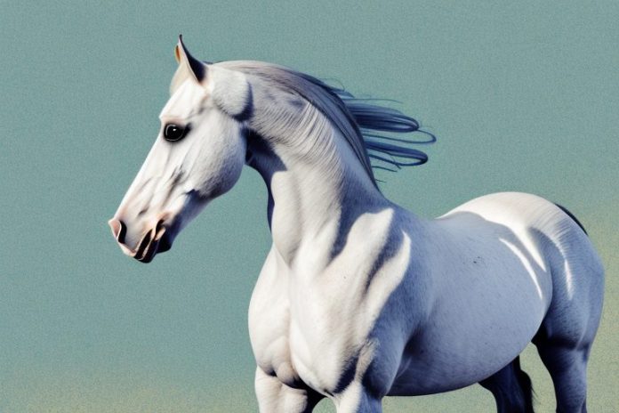 A majestic andalusian horse in a rural setting in randburg