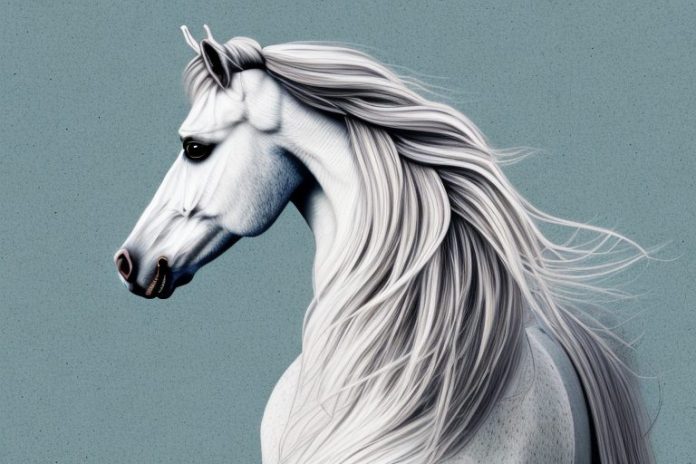A majestic andalusian horse in a rural setting in polokwane